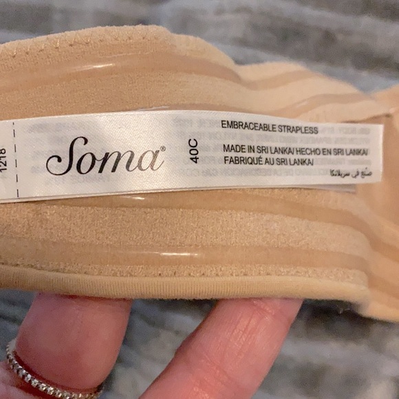 Soma strapless tan nude bra 40C - Picture 6 of 7